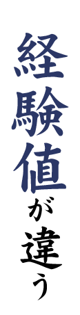 経験値が違う