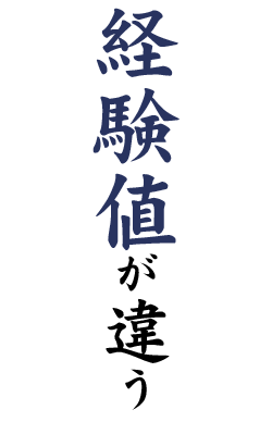 経験値が違う